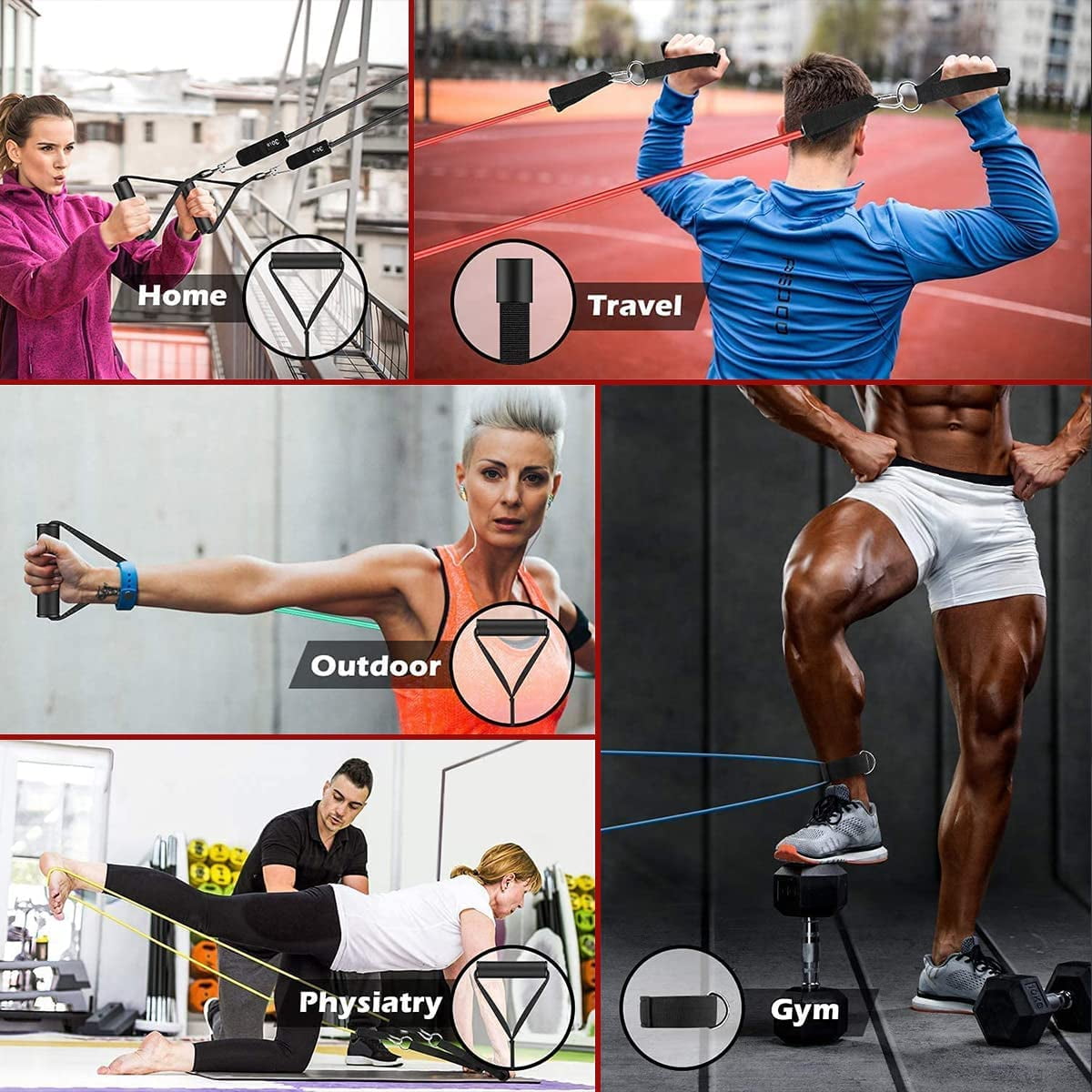 Resistance Bands Set with Handles – Full Body Home Workout