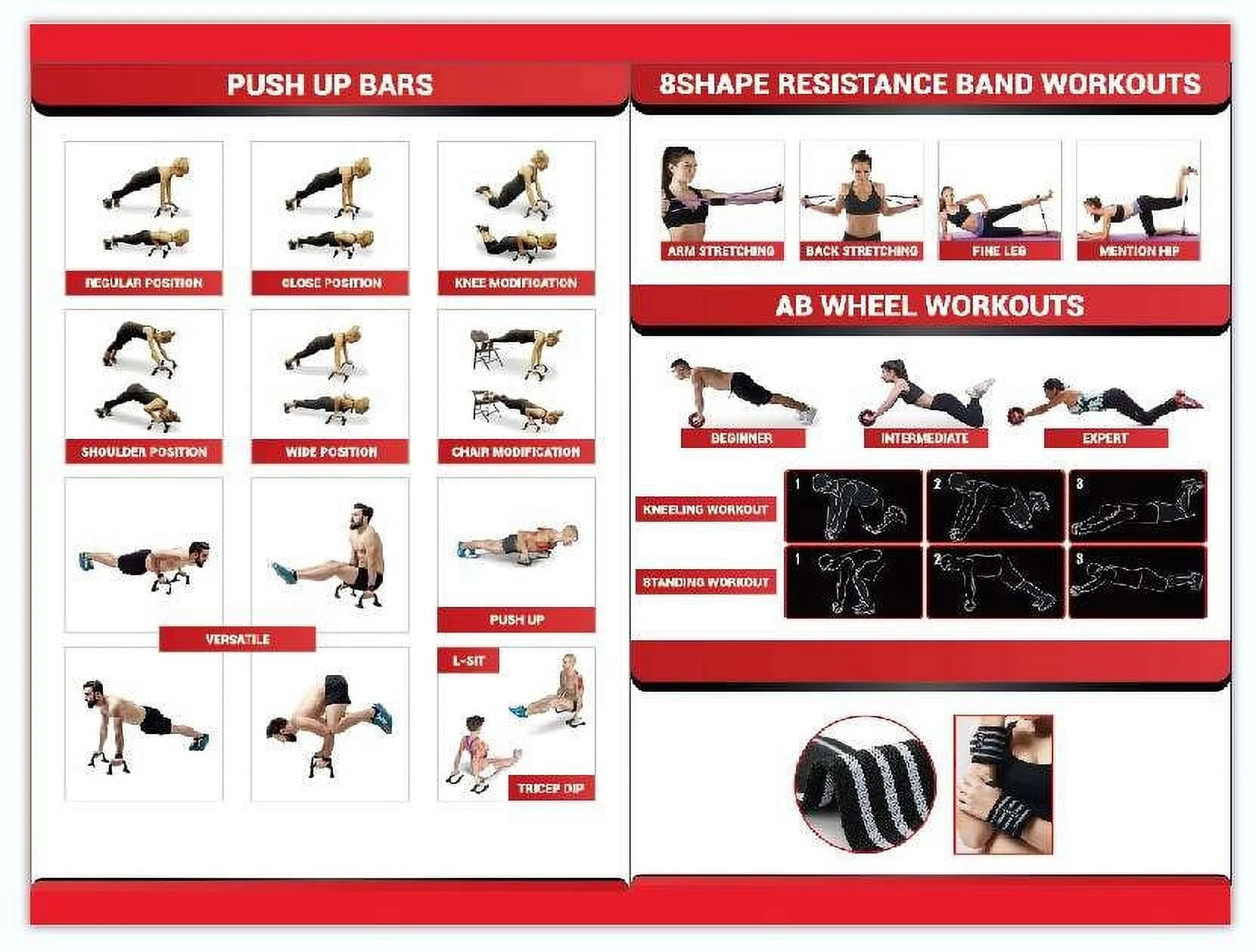 Ab Roller 17-in-1 Complete Home Workout Kit