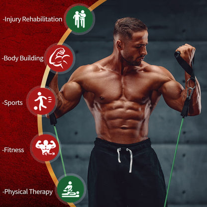 Resistance Bands Set with Handles – Full Body Home Workout