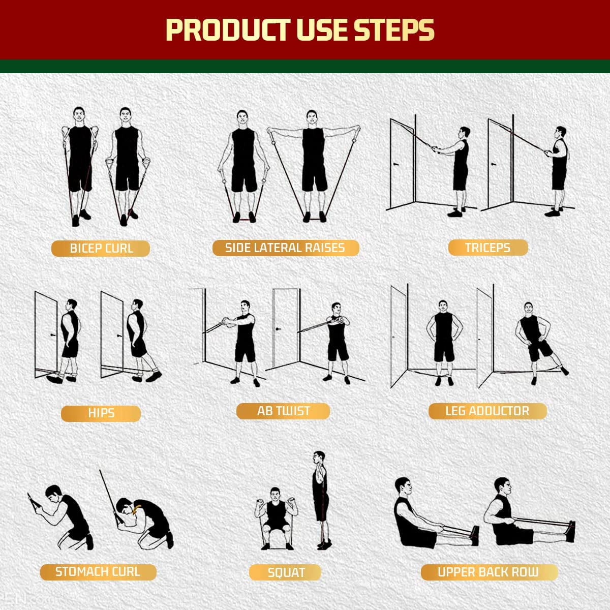 Resistance Bands Set with Handles – Full Body Home Workout